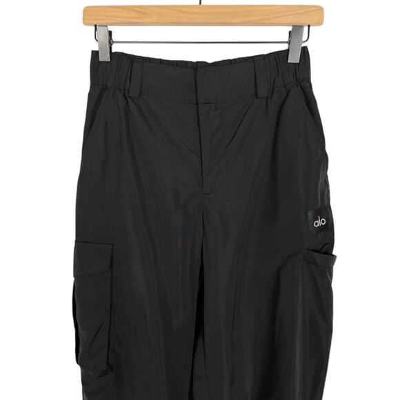 ALO High Waist Break Line Jogger Pant Black XS Track Swishy Athletic Sporty - Picture 4 of 13